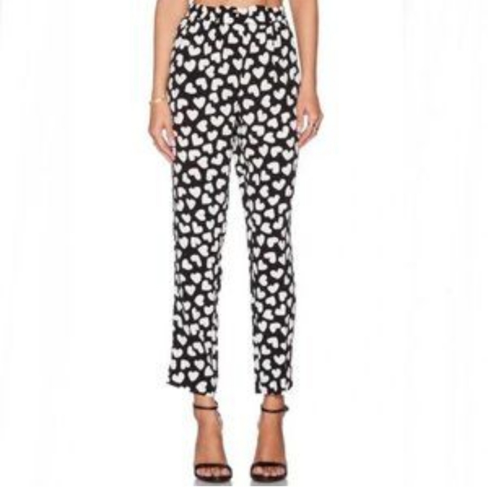 Kate Spade Dancing Hearts High Waist Elastic Waist Pants